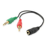 ewent cable audio jack 35h-2 jack 35m - 015mt