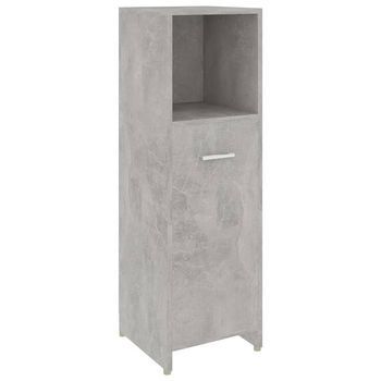 Armario De Baño | Mueble Baño Madera Contrachapada Gris Hormigón 30x30x95 Cm