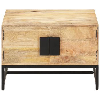 Mesa De Café | Mesa De Centro Madera Maciza De Mango 67x67x45 Cm