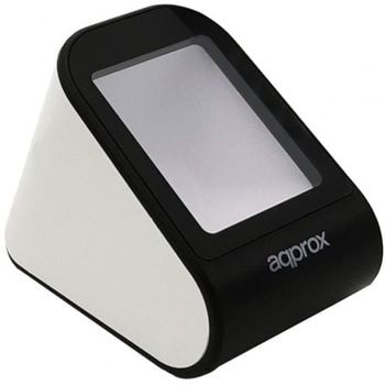 Lector de Códigos de Barras APPROX appLS20DESK+ 1D/2D PDF QR USB Auto Detección Blanco/Negro