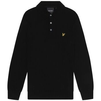 Lyle & Scott Jersey KN2313V FOOTBALL COLLAR-Z865 JET BLACK para hombre