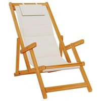 sillon  silla de playa plegable con reposabrazos gris claro