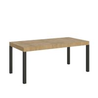 mesa extensible 90x180440 cm roble natural patas antracita