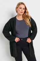 yours cardigan de punto negro detalle calado mujer curvy y tallas grandes yours