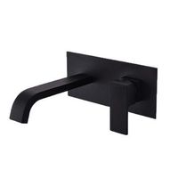 grifo monomando lavabo empotrado acton negro