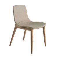 silla comedor tapizada tela marron
