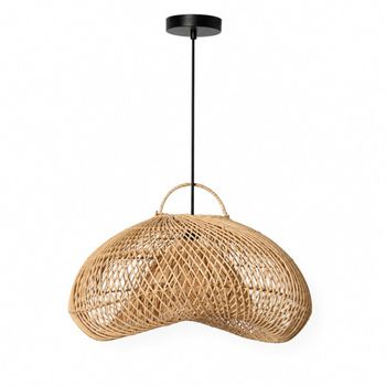 Lámpara colgante tejida a mano de bambú natural d50 cm