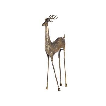 Figura Decorativa Dorada De Metal Acabado Brillante 126 Cm Adorno Navideño Pello