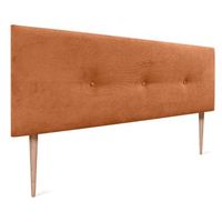 dhome cabecero de pana liso con botones 135x105 con patas camas 120135140 - naranja