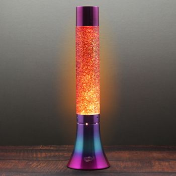 MODERN Blob Lamp  -  14.5" Rainbow Glitter Lamp