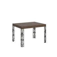 mesa extensible 80x120204 cm ghibli nogal estructura antracita