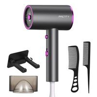 pretfy lightweight hair dryer 1800w travel hairdryers for women professional ionic blow dryer with 2 speeds 3 heating and cool button portable hai