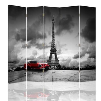 Biombo Eiffel Tower - Separador De Ambientes Cm. 180x180 (5 Paneles)