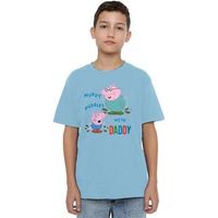 dessins animes camiseta muddy puddles with daddy para nino