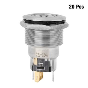 Interruptor Botón Pulsador Acero Inoxidable (auto - Reinicio)