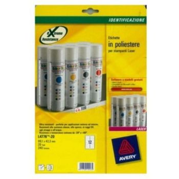 Etiquetas de Impresora Avery L4776-20 Laser A4 99,1 x 42,3 mm