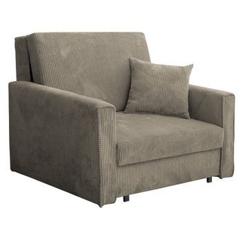 Sillón Columbus 190, De Color Marrón Claro, Tapiz, 85x103x98cm