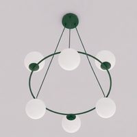 lampara de techo laster verde oliva 6 luces