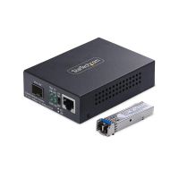 tarjeta de red startech mcm1110smlc40 rj45 a lc 2000 mbps monomodo 40 km metal