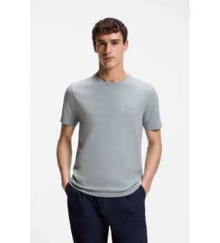 BOSS para hombre. 50508584 Camiseta Tales gris (M), Casual, Algodón, Manga corta