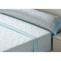 juego de sabanas dor tila azul cama de 180 franela
