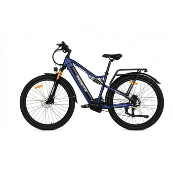 Bicicleta Eléctrica Hedatx T19, Batería Extraíble De 48 V Y 19,2 Ah, 27 Velocidades, Azul