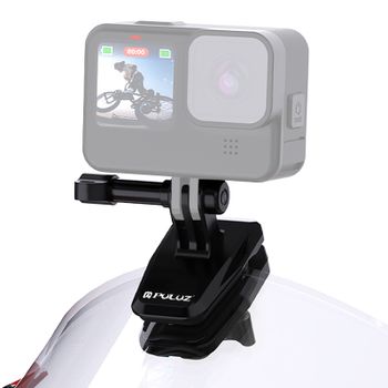 PULUZ-Soporte de Clip para parabrisas de motocicleta, soporte de aleación de aluminio para cámara para Gopro HERO13 negro/Insta360 X4/DJI Osmo Action 5 Pro