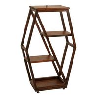 mesa auxiliar 100 madera de haya  wellhome 64x30x98 cm nogal