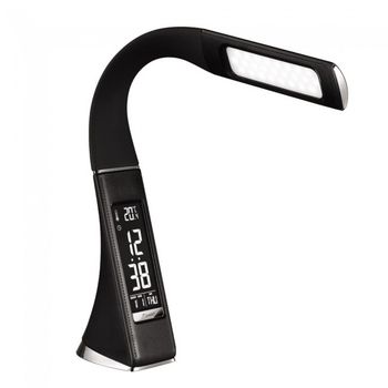 Flexo led con reloj digital pipo negro (5w)