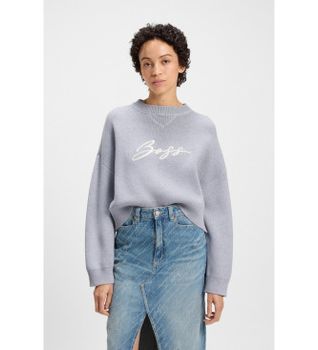 BOSS para mujer. 50543979 Jersey Finevra lila (S), Casual, Algodón