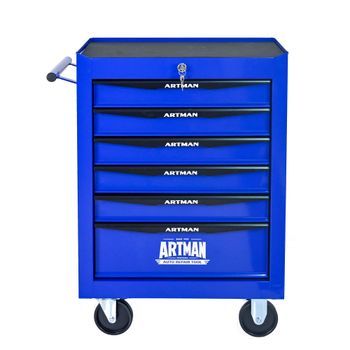 Carro De Herramientas - Organizador Para Taller - Acero - Negro Y Azul (60x33x77.5cm)