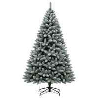 arbol navidad nevado premium pvc y pe soporte metal 150 cm