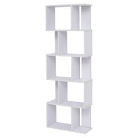 estanteria con 5 estantes en mdf blanca