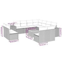 conjunto de sofas para jardin al aire libre una combinacion de 12 piezas con cojines beige