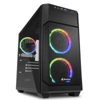 sharkoon v1000 rgb cristal templado usb 30 negra