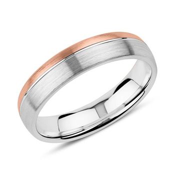 Anillo grabable de plata 925 para hombre, rosado