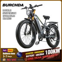 bicicleta electrica de alta potencia burchda rx80 para adultos bateria extraible de 48v 20ah bicicleta electrica con neumaticos gruesos de 26 bicicleta electrica todoterreno para nieve montana y