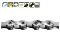 cadena kmc x9 96 eslabones 9s plata