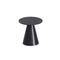 artu - base conica para mesa de comedor redonda en metal color negro