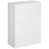 comoda con cajones 80x39x115 cm blanco