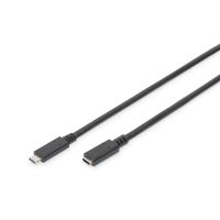 digitus cable alargador usb-c a usb-c 07m negro