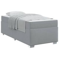 estructura de cama gris claro 90 x 200 cm tela