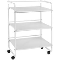 carro para aparatos cosmeticos pl902 metal blanco 51x61x82 cm clp