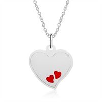 cadena de corazones de plata 925 grabable