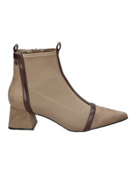 Botines De Tacón Buonarotti A5425 Beige Y Marrones 38