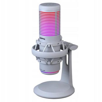 Micrófono Rampage Bemol USB-C cardioide y omnidireccional RGB con soporte