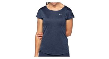 Camiseta de mujer salewa puez p   strong melange  strong   p dry azul marino