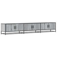 mueble para tv  mueble de salon  gabinete de tv madera de ingenieria gris sonoma 240x35x41 cm
