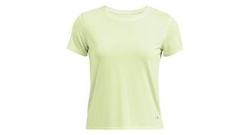 Maillot de manga corta under armour launch run verde mujer