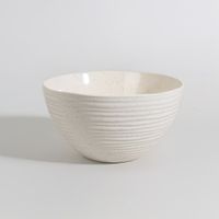 ensaladera de ceramica color crema